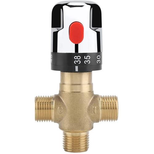 Mitigeur thermostatique à 3 voies en laiton pour système de douche contrôle de thermostat de bassin de tuyau de température d'eau