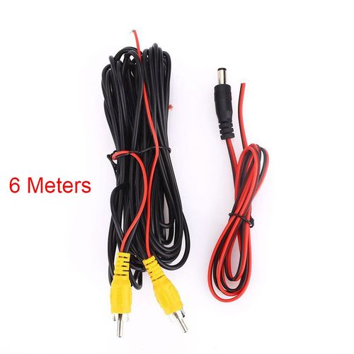 Câble vidéo de 6 m - RCA câble vidéo pour caméra de recul de voiture 6 m, universel pour connexion pour caméra de recul avec moniteur multimédia