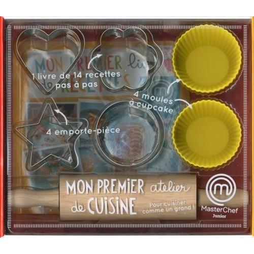 Coffret Mon Premier Atelier De Cuisine Masterchef Junior - Avec 1 Rouleau À Pâtisserie, 4 Emporte-Pièce, 4 Moules À Cupcakes