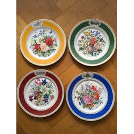 Lot De 4 Assiettes De Collection Porcelaine De Limoges