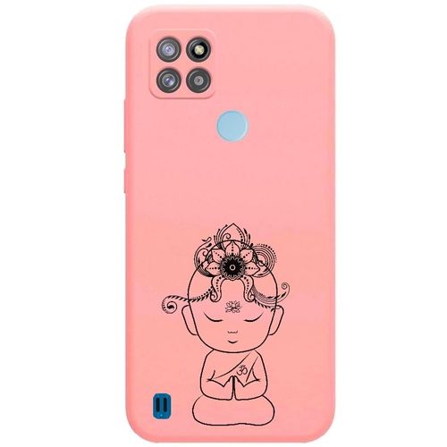Coque Rose Realme C21y C25y Bouddha Kawaii