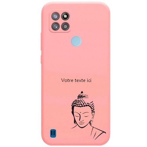 Coque Rose Realme C21y C25y Bouddha Personnalisee