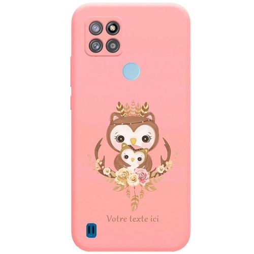 Coque Rose Realme C21y C25y Chouette Maman