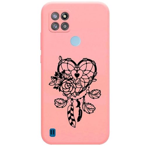 Coque Rose Realme C21y C25y Dreamcatcher Coeur
