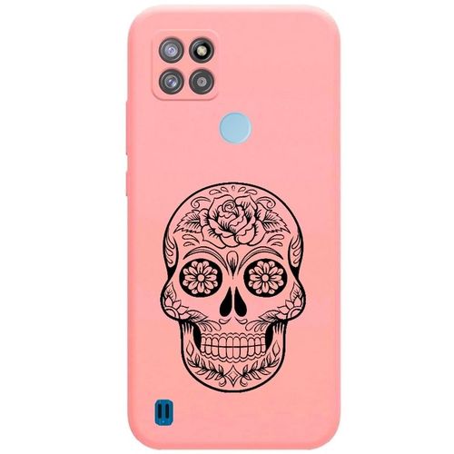 Coque Rose Realme C21y C25y Mort Mexicaine Calavera