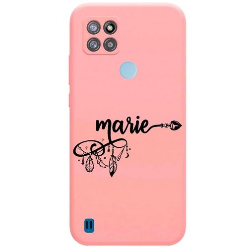 Coque Rose Realme C21y C25y Avec Votre Prénom 6 Lune