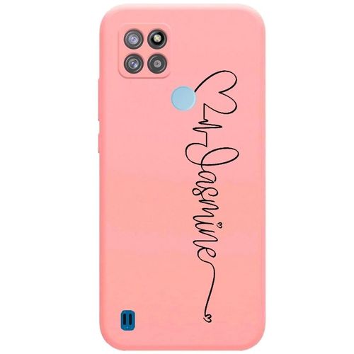 Coque Rose Realme C21y C25y Avec Votre Prenom Police 15 Love