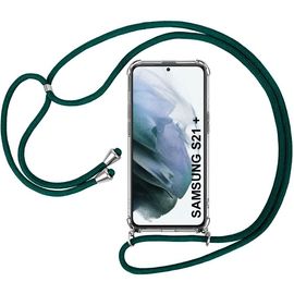 Coque Cordon Pour Samsung S21 Plus (6.7'') Antichoc Protection Renforce Coins Tpu Inclu Cordon Vert Nuit