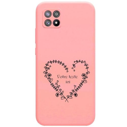 Coque Rose Realme 8i Coeur Fleur