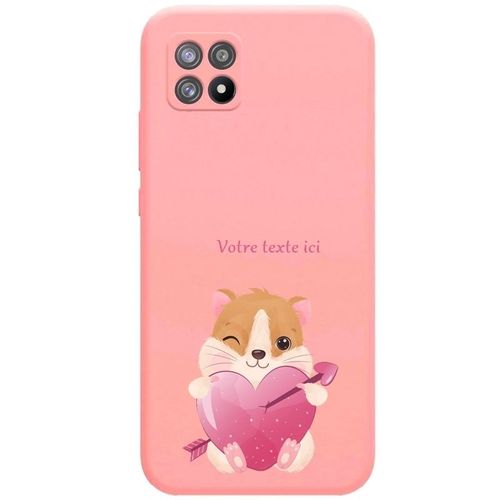 Coque Rose Realme 8i Hamster Coeur Avec Votre Texte