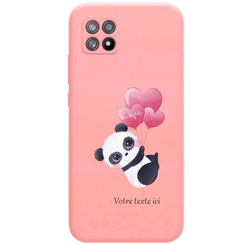 Coque Rose Realme 8i Panda Coeur Kawaii Personnalisee