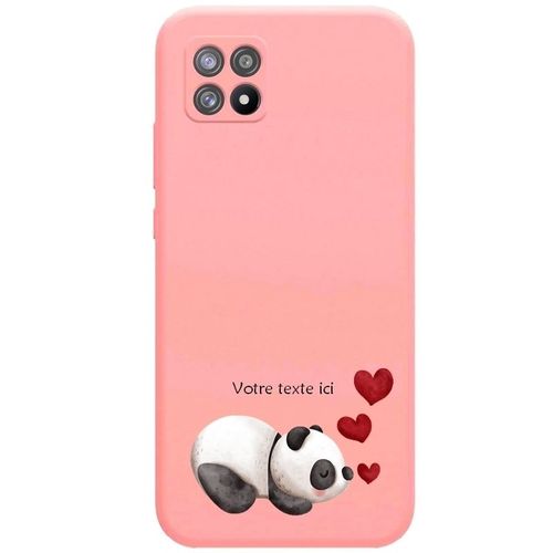 Coque Rose Realme 8i Panda Avec Votre Texte