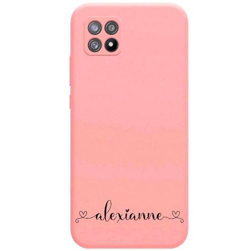 Coque Rose Realme 8i Avec Votre Prenom 4 Coeur