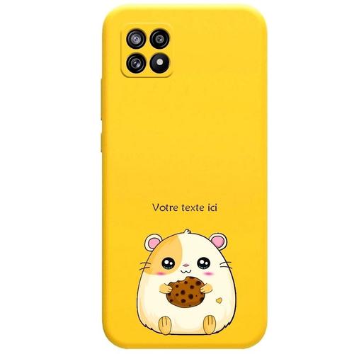 Coque Jaune Realme 8i Hamster Kawaii Avec Votre Texte