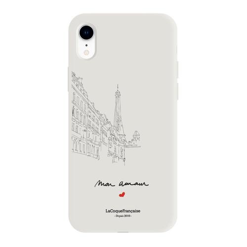 Coque Iphone Xr Silicone Liquide Douce Beige Amour Parisien La Coque Francaise.