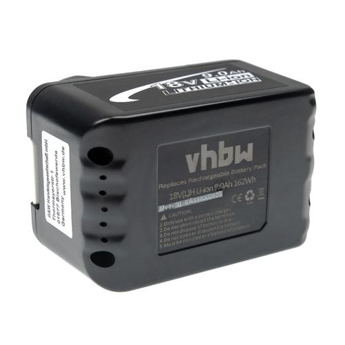 vhbw Batterie compatible avec Makita DUB184, DUB184Z, DUB361Z, DUB362, DUB361, DUB362Z, DUC122 outil électrique (9000 mAh, Li-ion, 18 V)