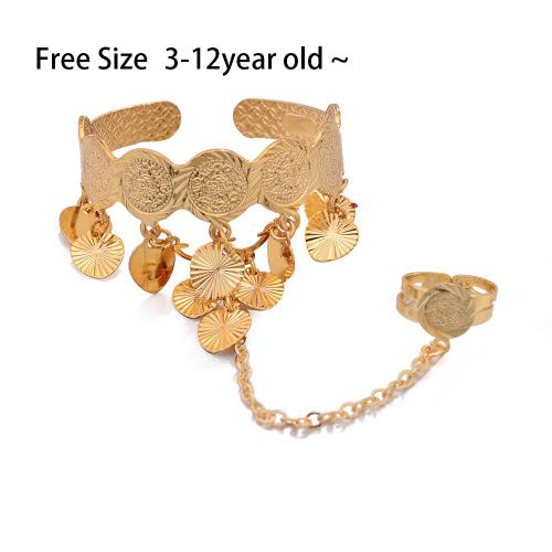 Bracelet Couleur Or Bébé Bracelets Luxe Dubai Bracelet Pour Enfants Enfant  Cloche Bracelets Cadeau Danniversaire 24K Cuivre Du 8,35 €