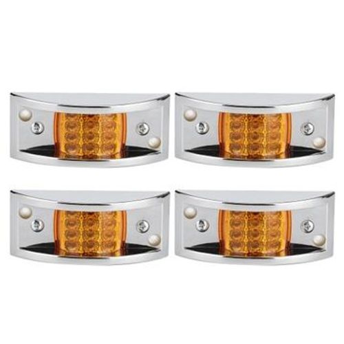 4 Pièces. Feux De Position Latéraux 12 Indicateurs Led Orange Lampe Qp11649