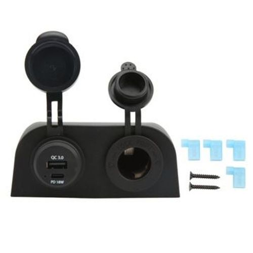 Chargeur De Voiture Double Port Dc 10-30 V, Allume-Cigare, Prise Usb Type C Qp15429