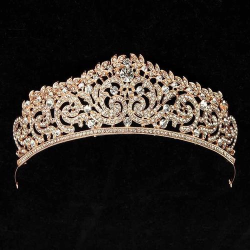 Grandes couronnes en strass pour femmes, bandeau Baroque pour filles, bijoux hari, fête de concours, princesse, mariage, accessoires pour cheveux