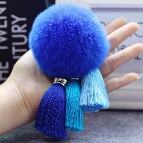 Porte-clé pompon en fausse fourrure de lapin pour femme, breloque, pendentif pour sac à main de voiture, bijoux d'ornement, cadeaux