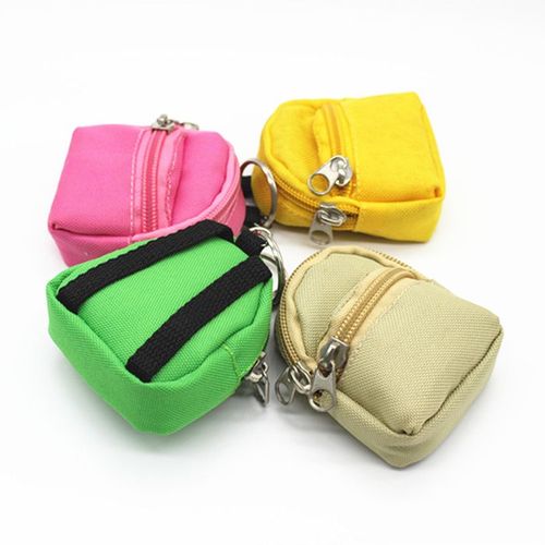 Mini sac à dos couleur bonbon pour femmes, porte-clés, petit portefeuille Portable en Nylon, porte-clé, écouteurs, sac de rangement de cartes, 1 pièce