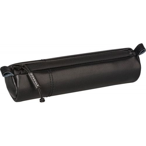 Trousse Scolaire - Ronde - Noir - Imitation Cuir - 20 X 4,5 Cm - Brunnen
