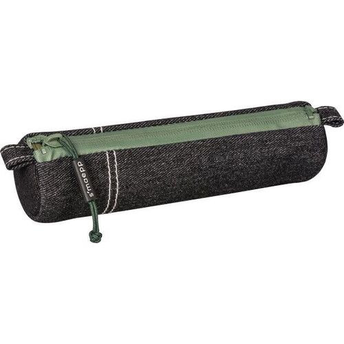 Trousse Scolaire - Ronde - Noir - Imitation Jeans - 20 X 4,5 Cm - Brunnen