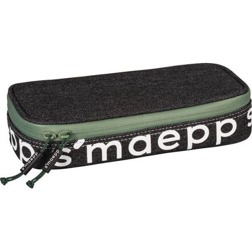 Grande Trousse Scolaire - Rectangulaire - Bleu - Imitation Jeans - 22 X 11 X 6 Cm - Brunnen