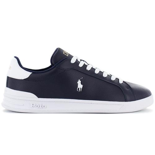 Ralph Lauren Heritage Court Ii Baskets Sneakers Chaussures Cuir Navysbleu 809829825003