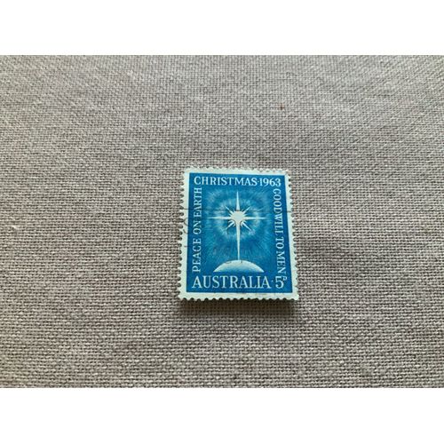 Timbre Australie Christmas 1963 Paix Dans Le Monde Légèrement Oblitéré