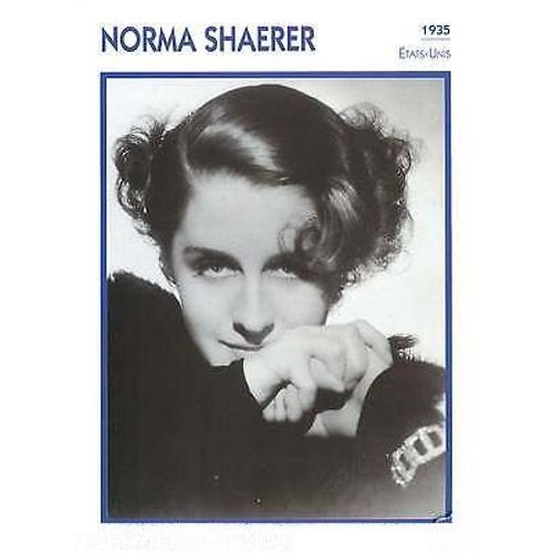 Fiche Portrait De Star Norma Shearer