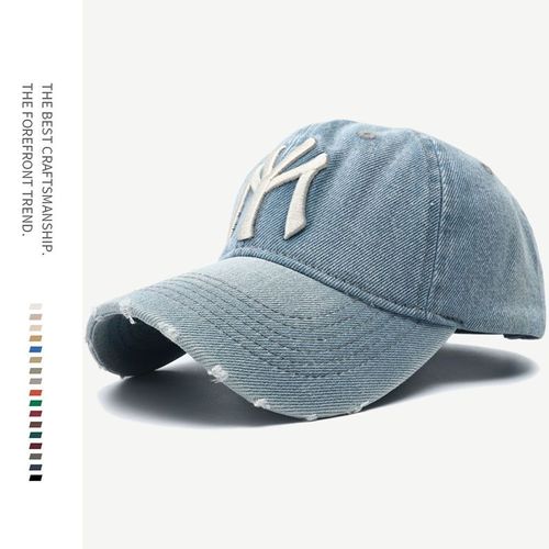 My Men-Casquette De Baseball En Denim Délavé Brodé,Marque De Luxe,Haute Qualité,Noir,Vintage,Y2k,Papa,2023