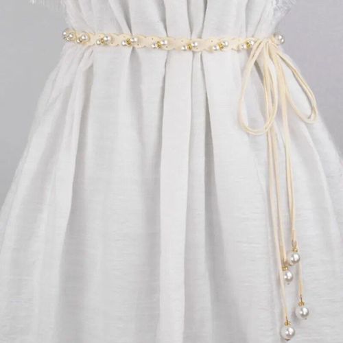 Ceinture Élégante En Perles Pour Femmes,Simple,Réglable,Chaîne Fine En Métal Pour Dames,Robe,Ceinture Fine,Bijoux Décoratifs