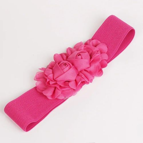 Ceinture Élastique Large Commandée Pour Femme,Ceinture Fleur Document Solide,Environnement Pour Fille,2023