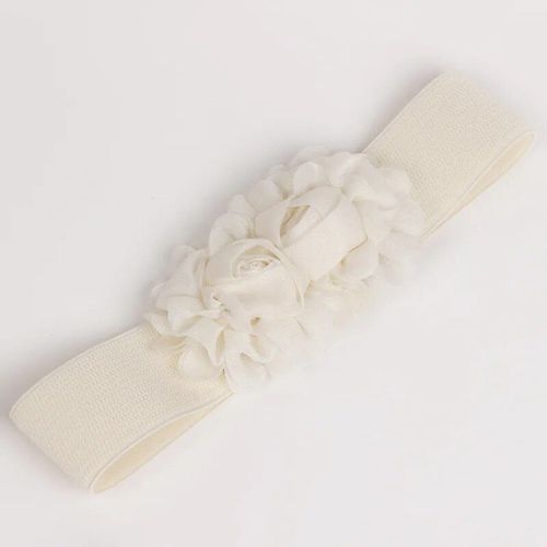 Ceinture Élastique Large Commandée Pour Femme,Ceinture Fleur Document Solide,Environnement Pour Fille,2023