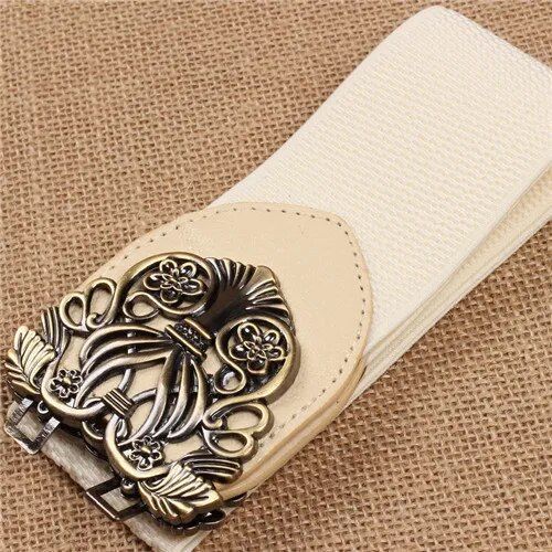 Ceinture Large Élastique Pour Femme,23 Types,Optique Vintage,Imprimé Totem,Ceinture En Cuir Commandée Pour Robe,Corset,Ceinture,85cm,