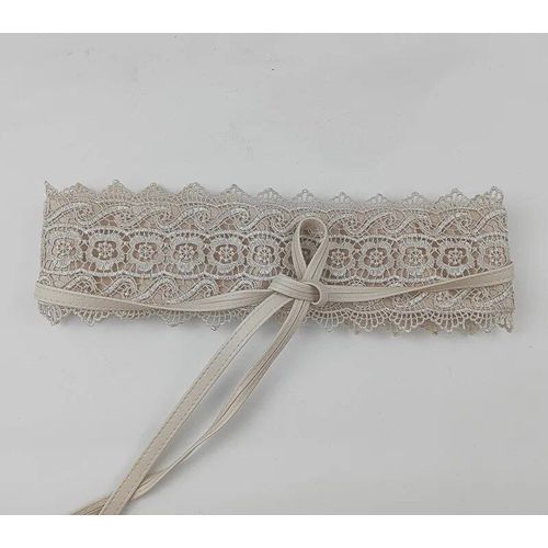 Ceinture En Dentelle Avec N?ud Papillon Pour Femmes,Corset Large,Noir Et Blanc,Pour Robe De Mariée,