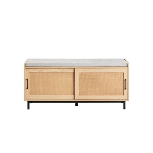 Banc D'entrée 2 Porte Effet Bois