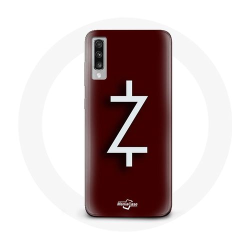 Coque Pour Samsung Galaxy A50 Ozark Saison 4 Logo Z Blanc Fond Rouge