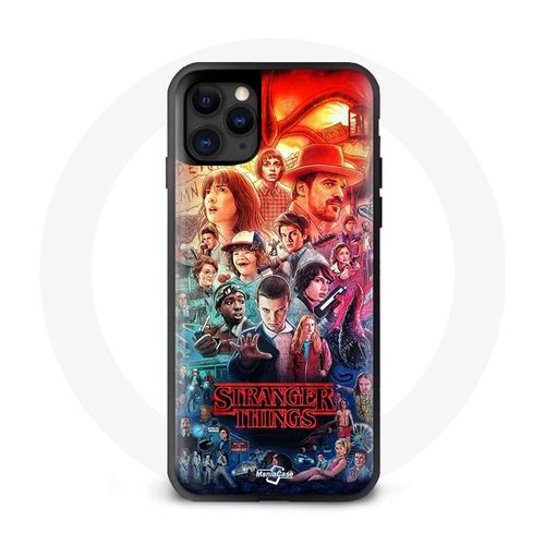 Coque Pour Iphone 12 Stranger Things Teaser Saison 4 Affiche Personnages Art
