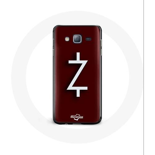 Coque Pour Samsung Galaxy Grand Prime Ozark Saison 4 Logo Z Blanc Fond Rouge