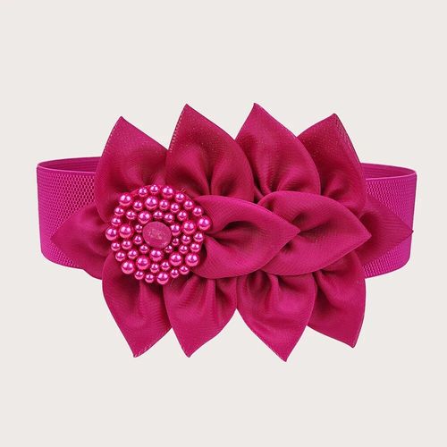 Ceinture Élastique À Grande Fleur Pour Femmes Et Filles,Corset Solide,Cummerbands À Large Environnement,Ceinture De Ceinture Commandée,Robe Décorative