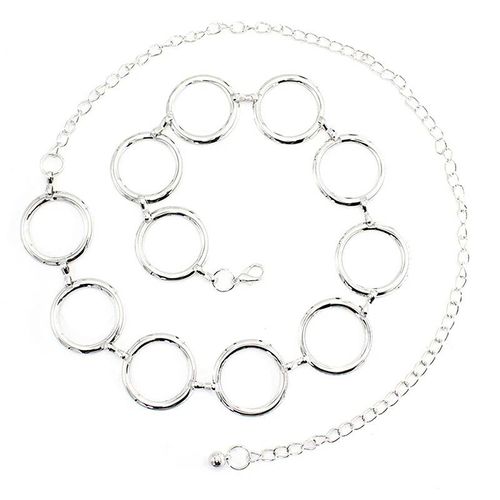 Ceinture Décorative En Métal Pour Femme,Grand Anneau En Métal,Sangle De Taille,Robe,Manteau,Jupe,Dame,Mode De Luxe,Marque De Créateur
