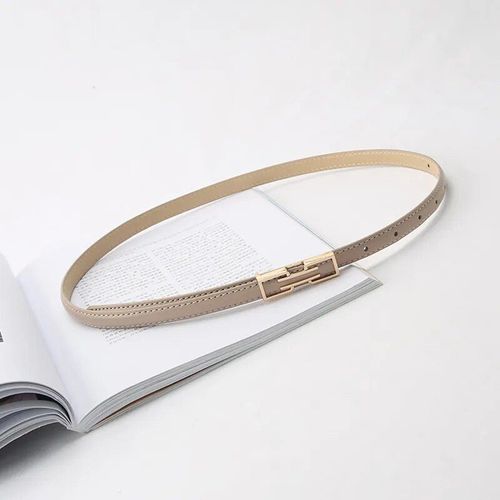 Ceinture Fine En Cuir Pour Dames,Décoration De Robe De Surintendant,Sangle En Métal Doré,Sangle De Taille Réglable,Tout Match,Mode,1 Pièce
