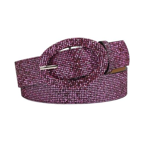Ceinture De Taille Élastique À Paillettes Brillantes Pour Femmes,Avec Boucle Carrée À Ardillon,Couleur Or Argent,Pour Jeans