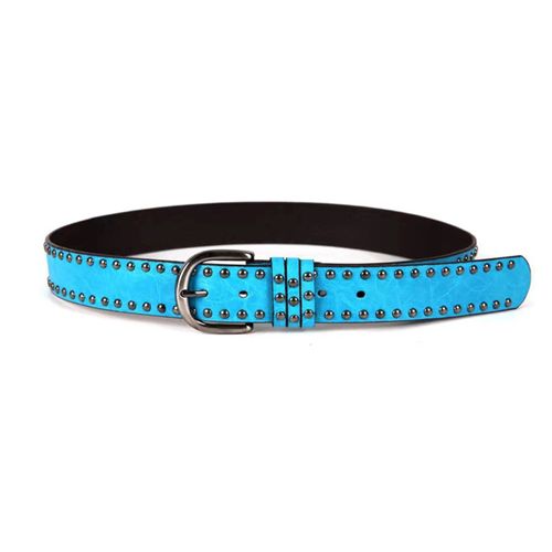 Ceinture Punk Rock En Cuir Pour Femme,Ajustable,À Rivets Classiques,Pour Jeans,Pantalon,Robe