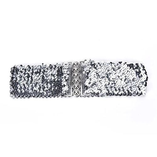 Cummerbund Kendny À Paillettes Métalliques Pour Femmes,Ceinture Large Commandée,Haute Couture,Environnement Or Noir,1pc