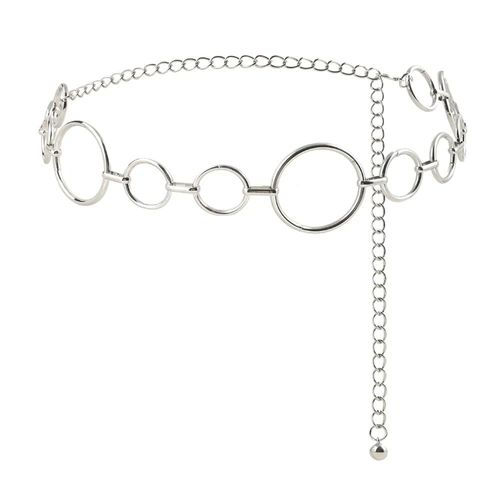 Jowith-Ceinture Simple Et Exagérée Pour Femme,Ceinture Évidée,Grand Cercle En Métal,Robe,Accessoires De Mode
