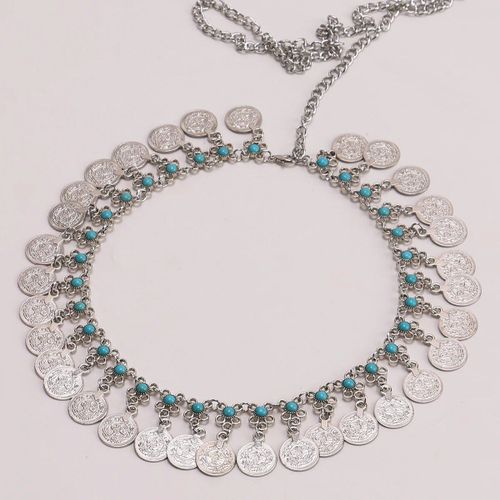 Ceinture Bohème Rétro Avec Pendentif Pièce De Monnaie Pour Femme,Ceinture À Pampilles En Chaîne,Ceinture De Ceinture Pour Femme,Robe De Défilé,Décoration De La Taille Des Marchés,Accessoires De Danse